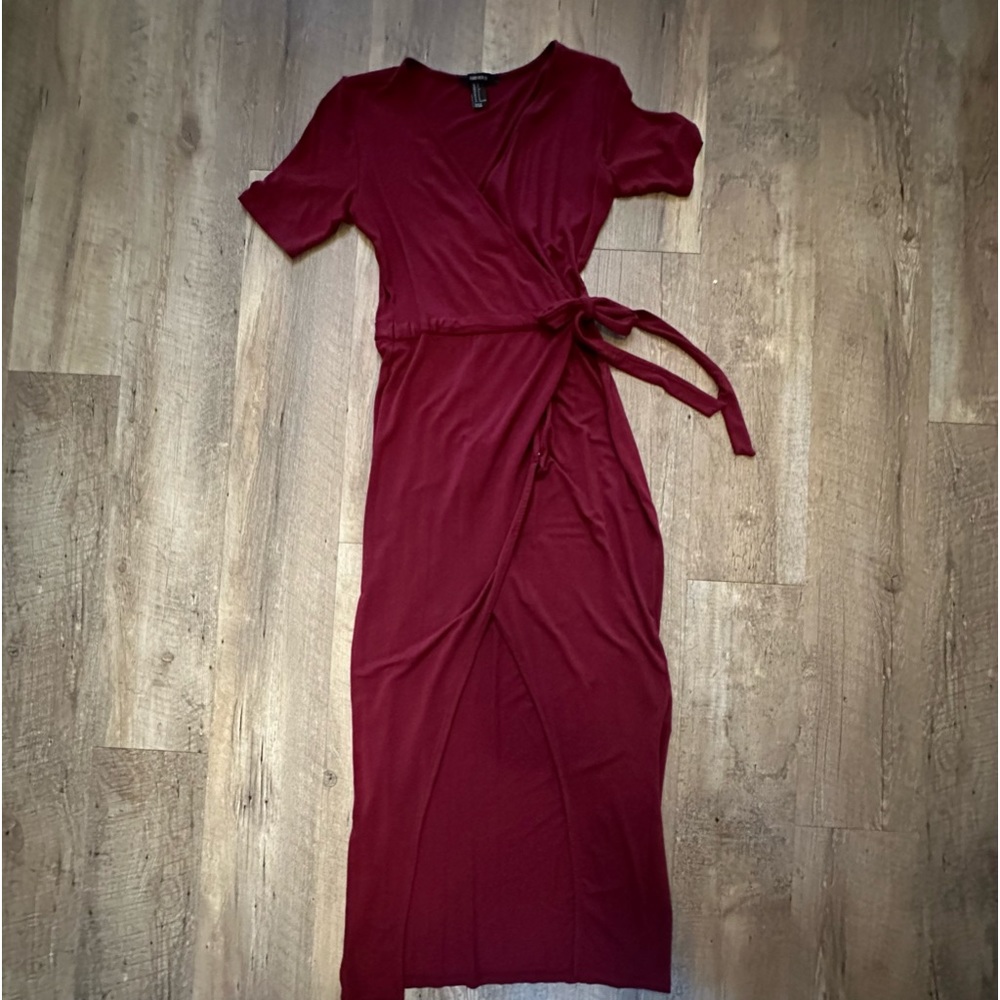 Burgundy wrap dress. Like new